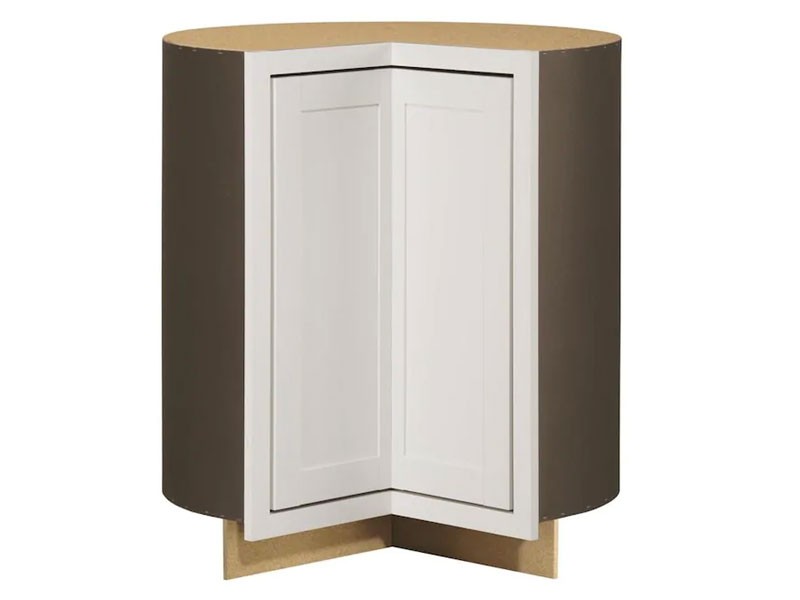 Diamond Now Arcadia D Truecolor White Lazy Susan Corner Base Stock Cabinet