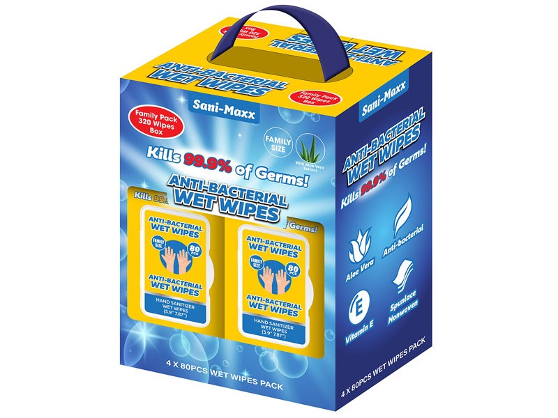 Sanimaxx Antibacterial Wet Wipes Family Pack