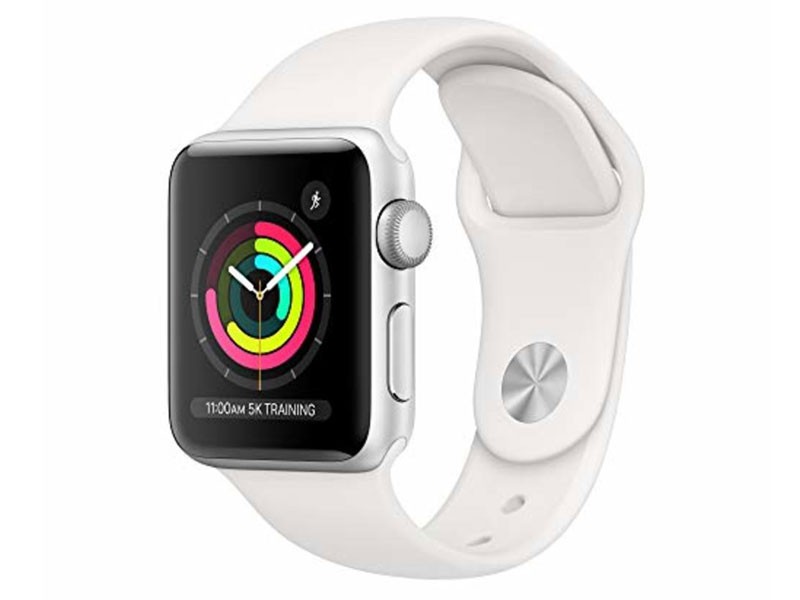 Apple Watch Series 3 Silver Aluminum Case With White Sport Band Watch