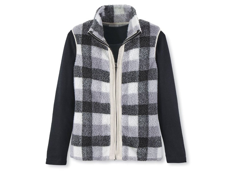 Plaid Berber Vest For Women