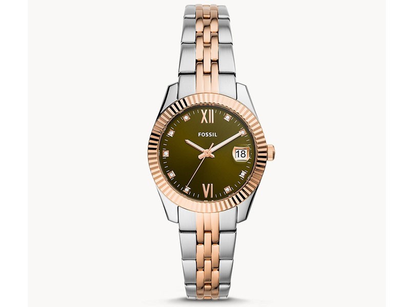 Women's Scarlette Mini Three-Hand Date Two-Tone Stainless Steel Watch
