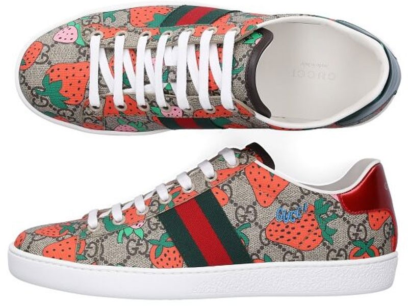 Gucci Women's Ace GG Gucci Strawberry Sneakers