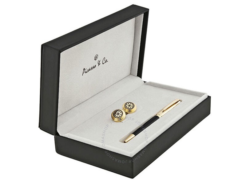 Picasso And Co Gold Plated Ballpoint Pen and Cufflink Set