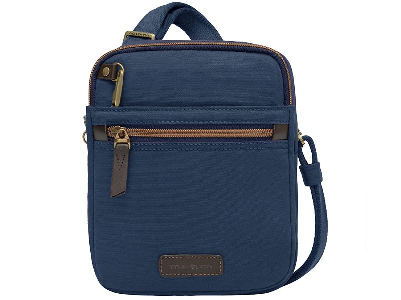 Travelon: Anti-Theft Courier Small N/s Slim Travel Bag Navy