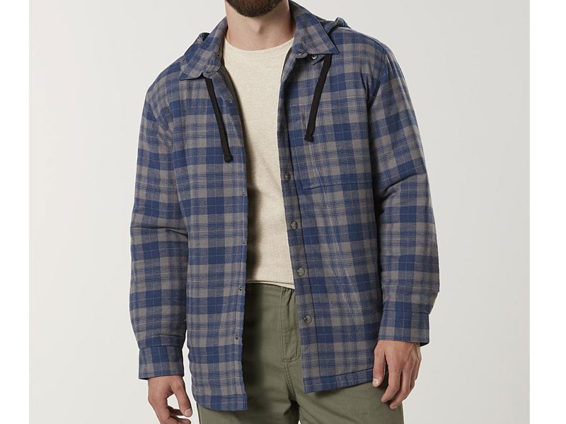 Craftsman Men's Hooded Shirt Jacket Plaid
