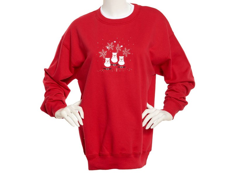 Women's Plus Size MCCC Sportswear Bowling Pin Santa Holiday Sweatshirt