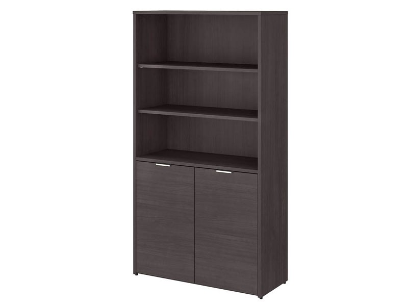 5 Shelf Bookcase With Doors By Bush
