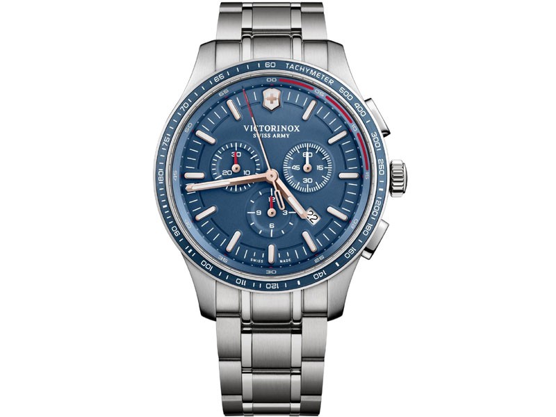 Men's Victorinox Swiss Army Sport Chronograph Stainless Steel Blue Dial Watch
