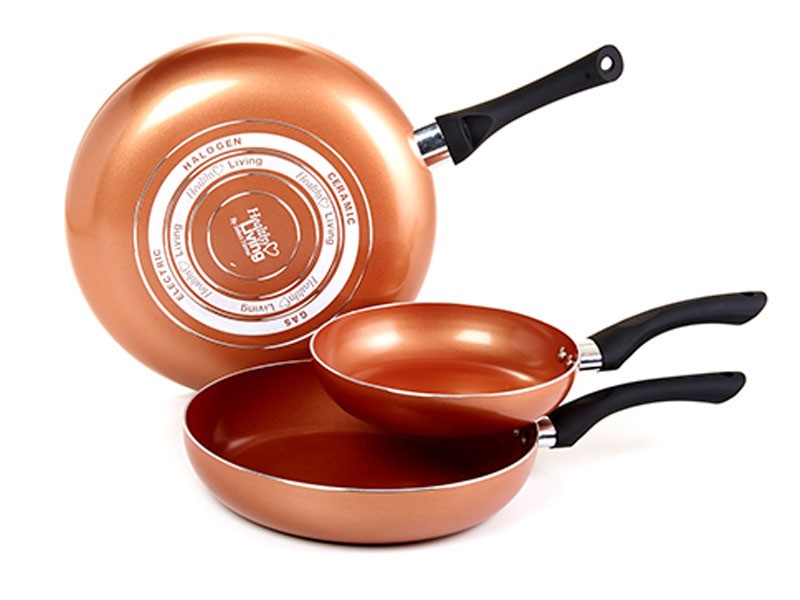 Copper Cuisine Triple Pack Skillets