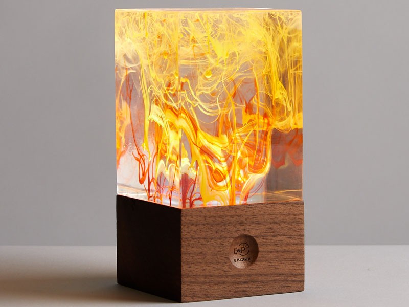 E.P Light Resin Table Lamp Fire