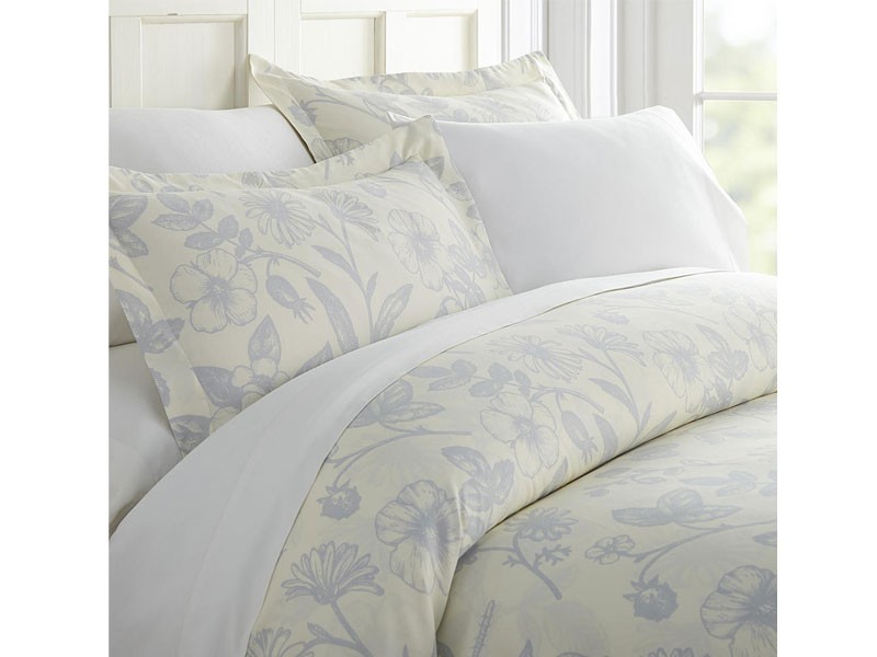 Heart & Home Premium Ultra Soft Garden Pattern 3 Piece Duvet Cover Set