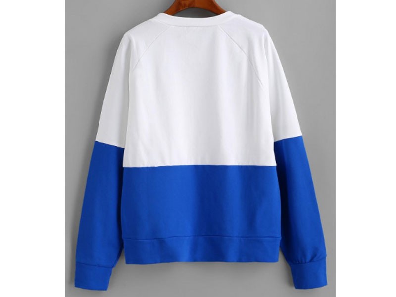 Zaful Raglan Sleeve Color Block Sweatshirt For Men And Women