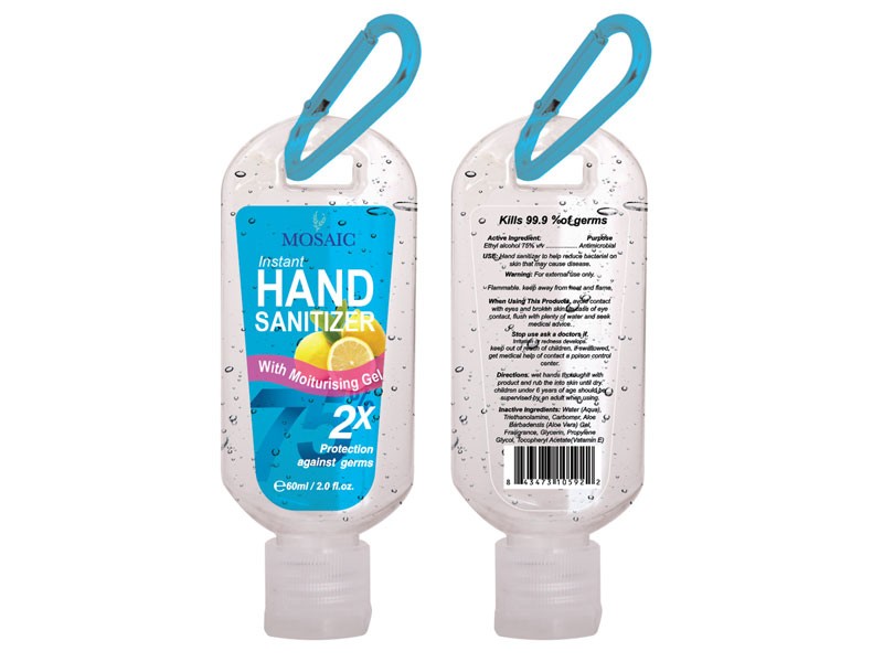 Mosaic 2.2oz Lemon Scented Hand Sanitizer Clip On