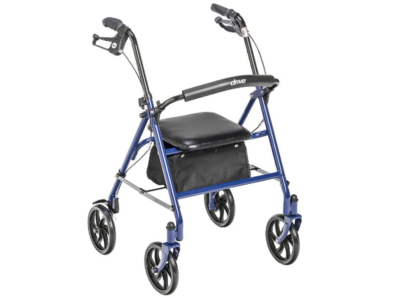 Drive Medical Four Wheel Rollator Rolling Walker