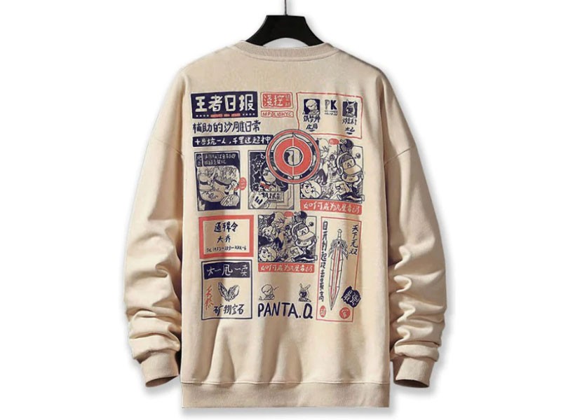 Cartoon Graphic Pattern Drop Shoulder Sweatshirt For Men 