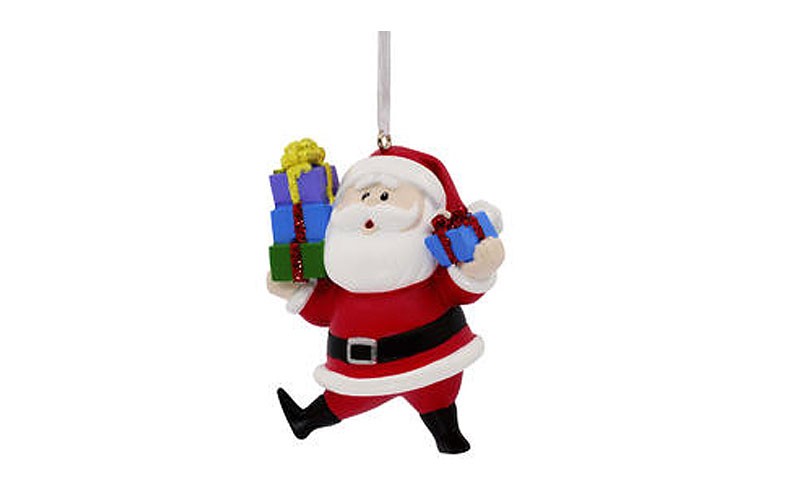 Santa with Presents Christmas Ornament