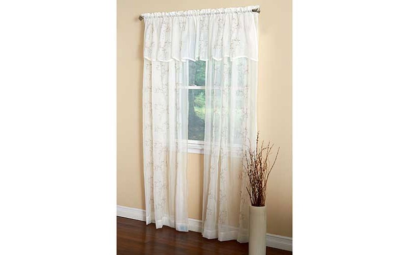 Hawthorne Ember Sheer Rod Pocket Curtain Panel