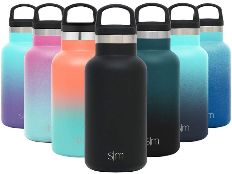 Simple Modern Ascent Water Bottle 12oz Handle Lid Midnight Black