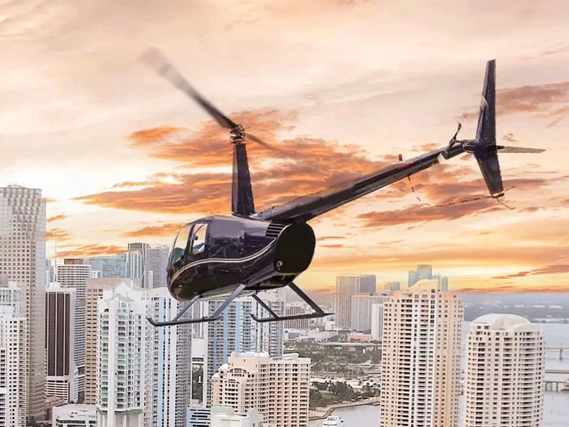 Private Helicopter Tour Miami Sunset Flight 30 Minutes Tour Package
