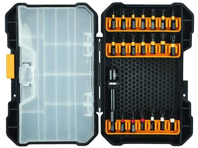 JCB 21-Piece Impact Driver Bit Set with Durable Case