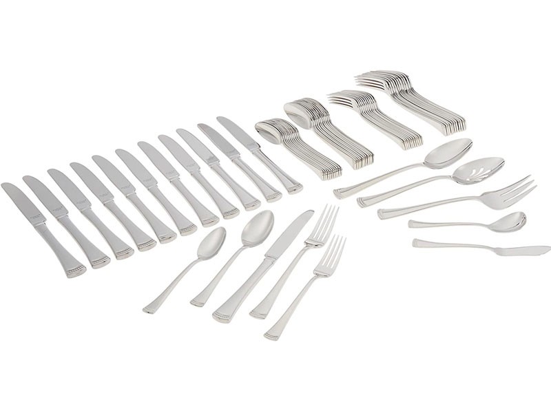 Lenox Portola 65-Piece Flatware Set 10.00 LB Metallic