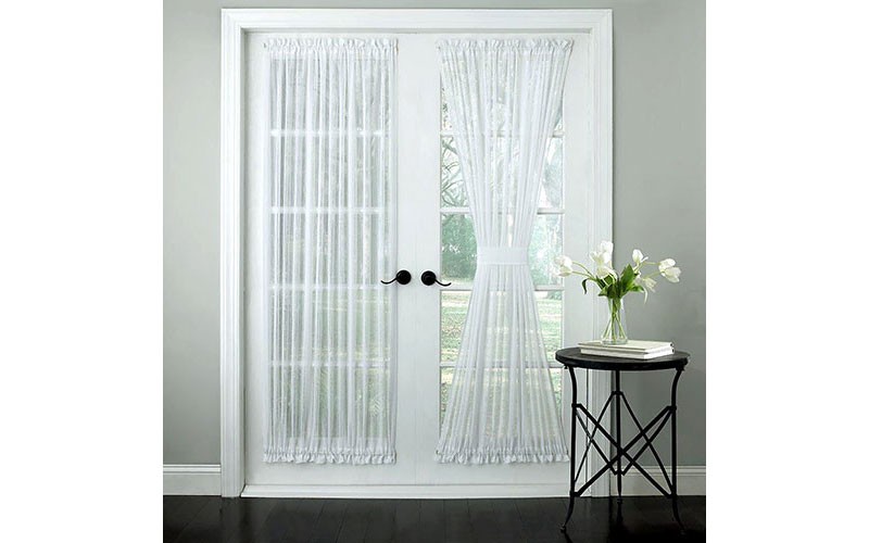 Harmony Slubbed Semi-Sheer Door Curtain Panel
