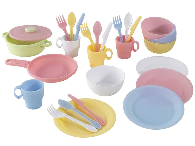 KidKraft 27pc Cookware Set Pastel