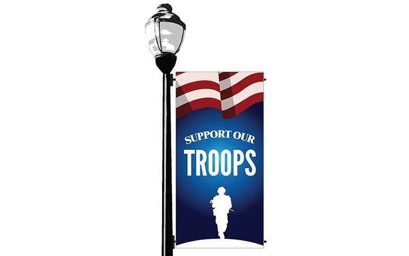 Patriotic Troops Street Banner