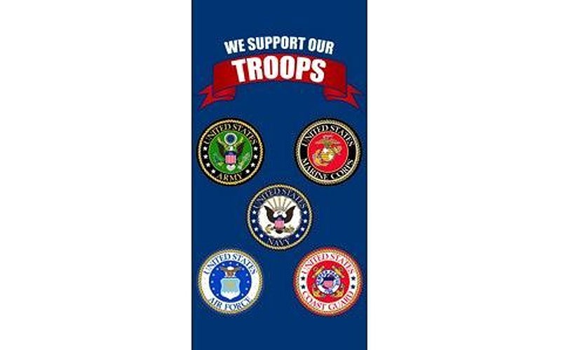 Support Our Troops Street Banner