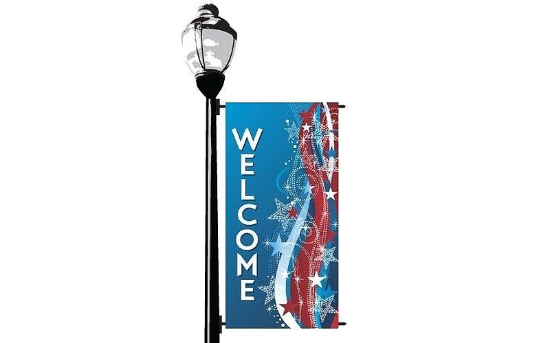 Patriotic Welcome Street Banner