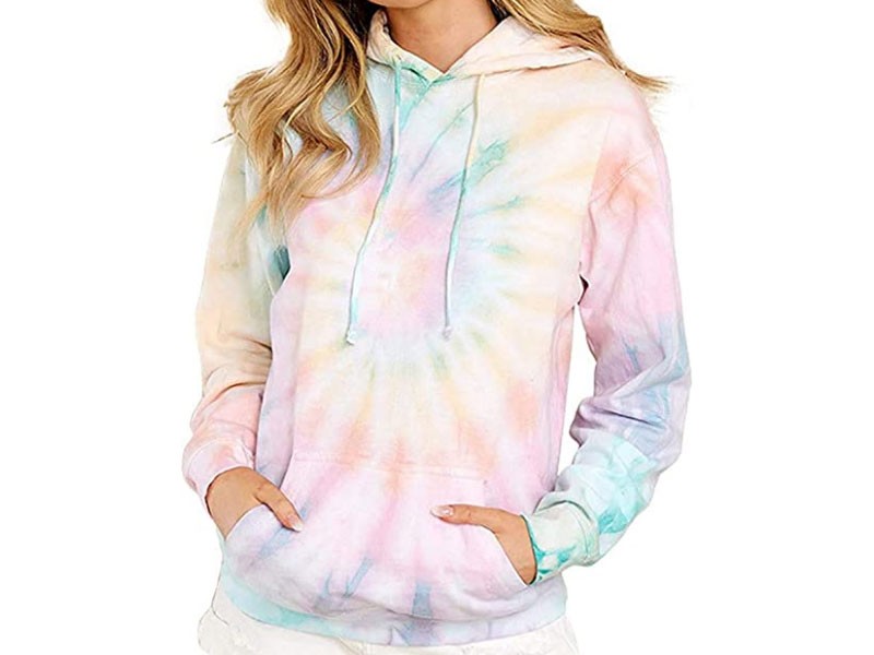 Efan Women's Hoodies Tops Tie Dye Printed Sweatshirt