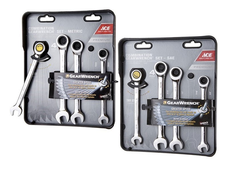 Ace Wrenches GearWrench 4-Piece Combination Wrench Set