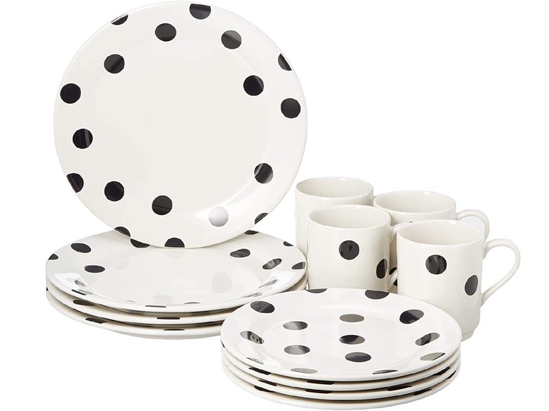 Kate Spade New York Deco Dot 12-Piece Dinnerware Set