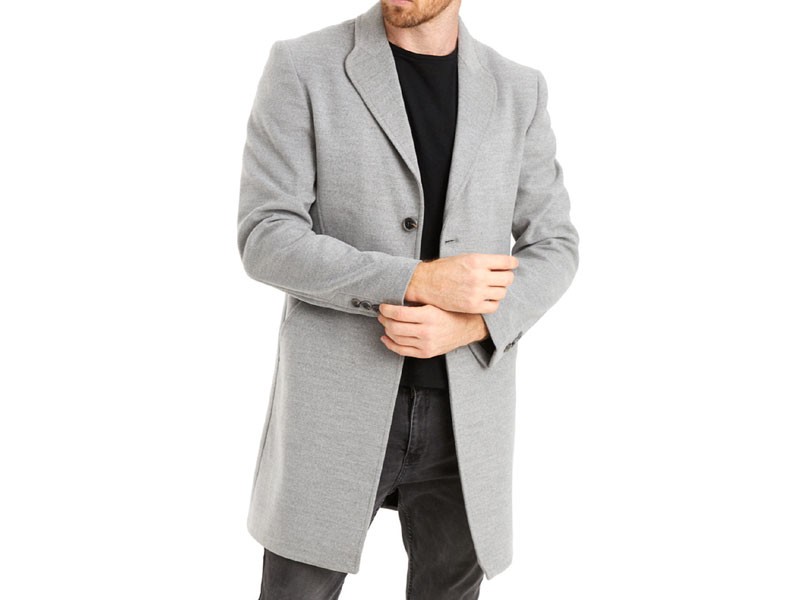 Men's Dewberry Dublin Overcoat Gray