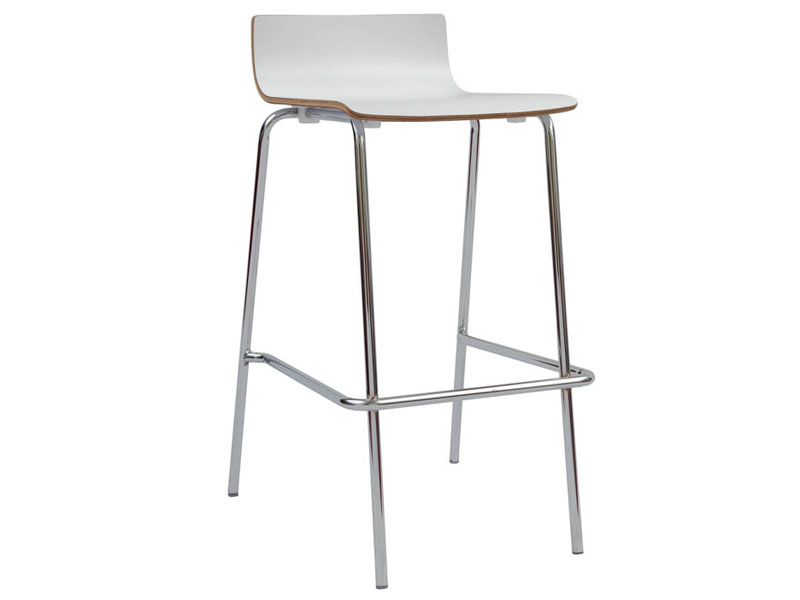 Cafe Height Low Back Wood Stool By Office Source