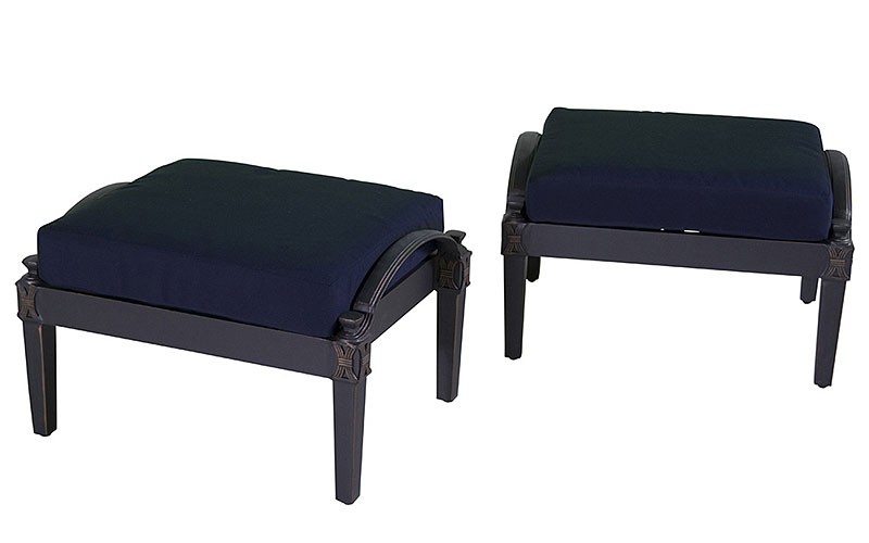 Astoria Club Navy Blue Ottomans 