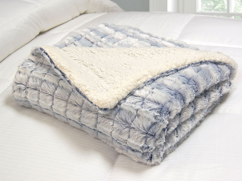 Blue Ridge Home Fashions Micromink Sherpa Throw