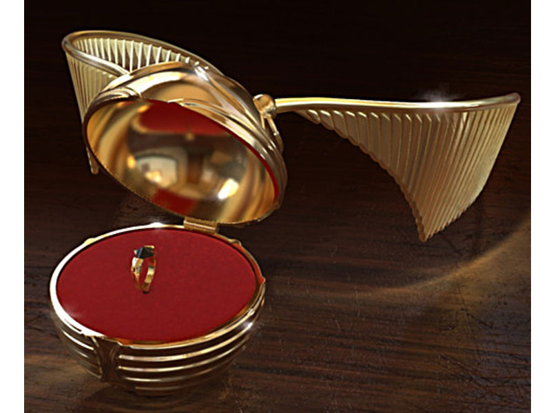 Harry Potter Golden Snitch Music Box Opens To Reveal Horcrux