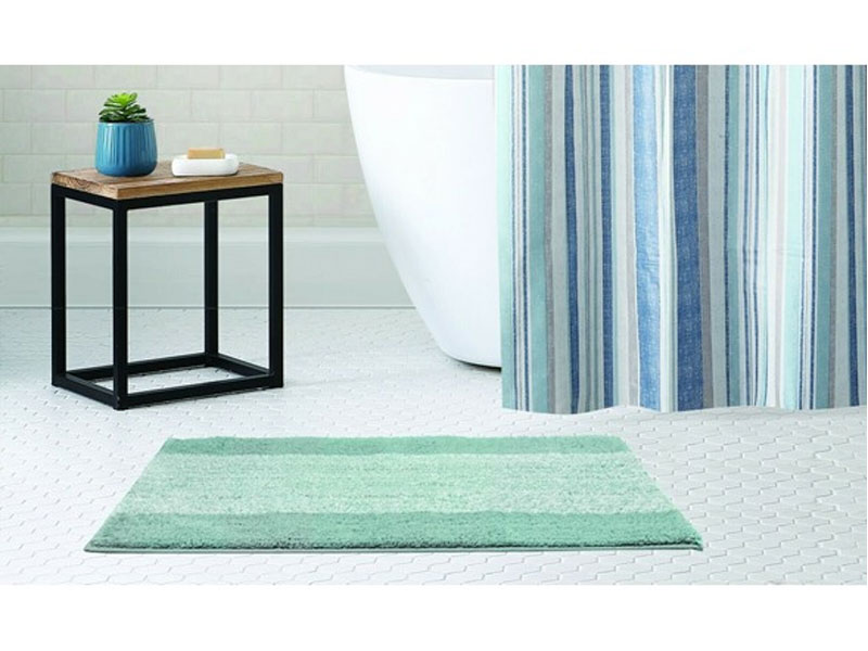 Bibb Home 2 Pack Oxford Ombre Micro Shag Bath Rug