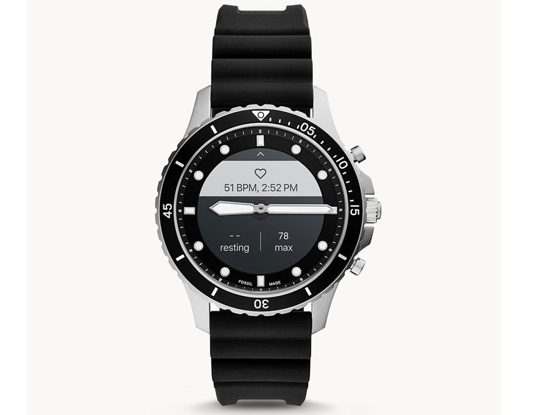 Fossil Hybrid Smartwatch HR FB-01 Black Silicone For Men