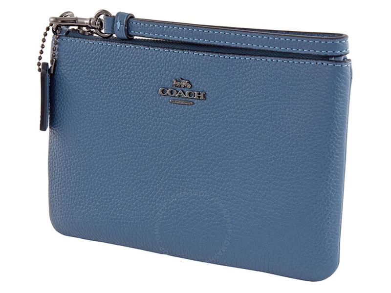 Coach Ladies Pebble Leather Small Wristlet