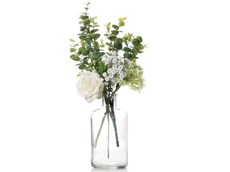 Vecelo Artificial Flowers With Vase