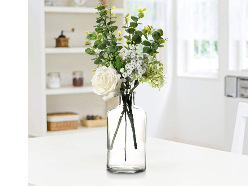 Vecelo Artificial Flowers With Vase