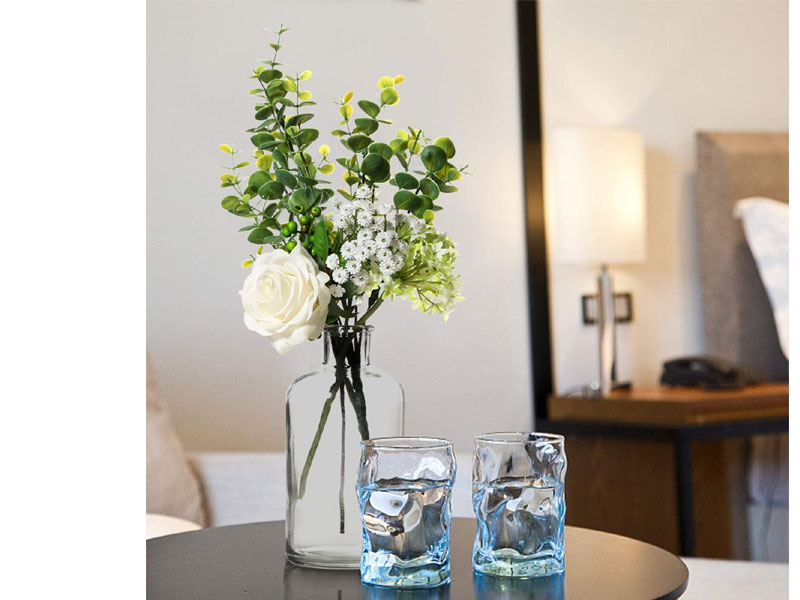 Vecelo Artificial Flowers With Vase