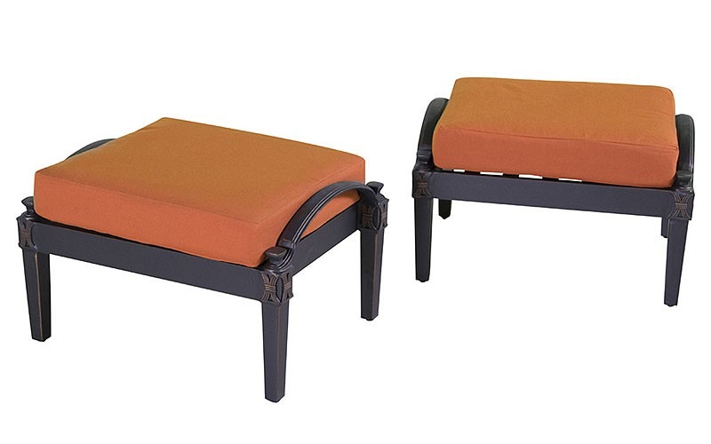 Astoria Club Tikka Orange Ottomans