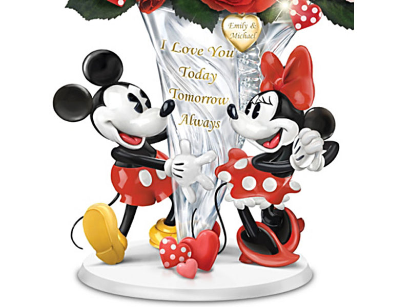 Disney Personalized Crystal Vase Centerpiece With Lights