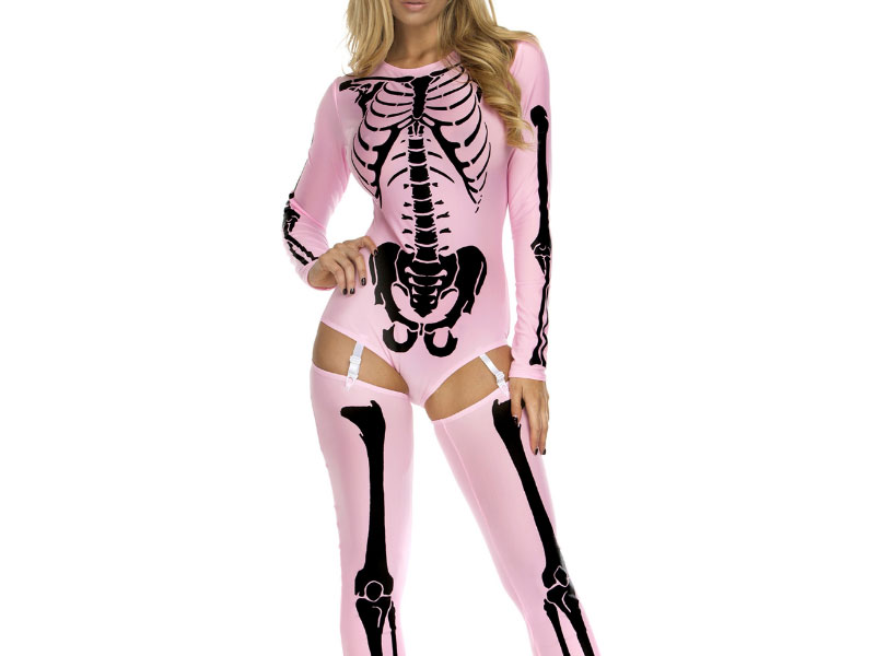 Women's Pink Bone Collector 3 Piece Costume