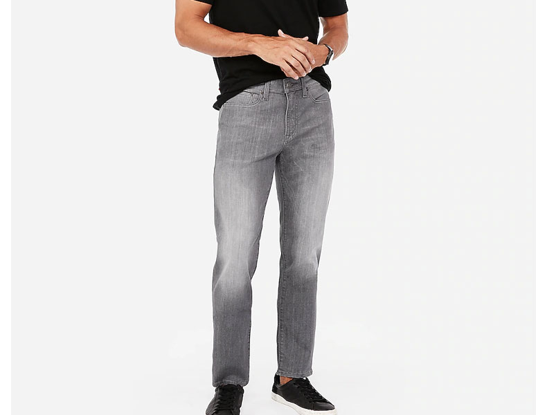 Men's Slim Straight Gray Hyper Stretch Jeans