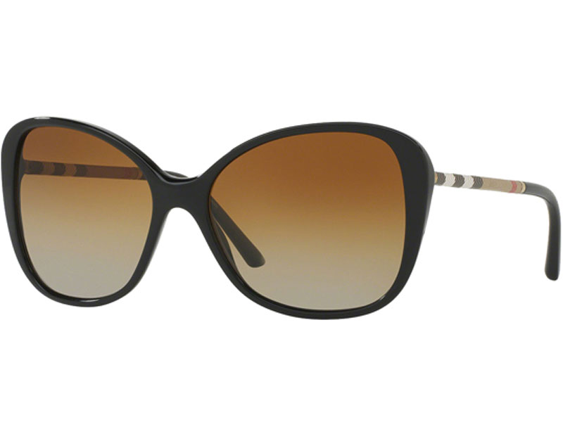 Women's Burberry Polarized Black Butterfly W-Gradient Lens Sunglasses