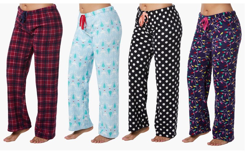 Women's Plush Pajama Pants (4-Pack)